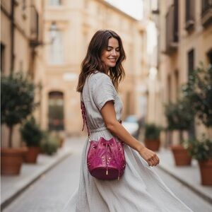 Mini Bucket Bag Juicy Heritage Leather